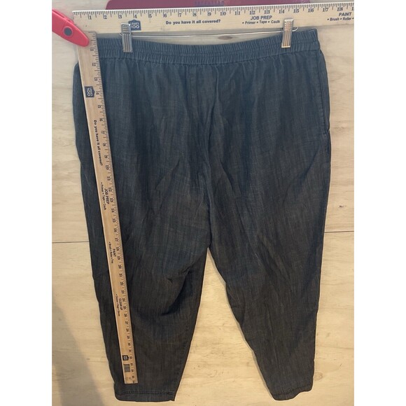EILEEN FISHER Pants size XL Tencel Trouser Slacks Capris Cropped Tapered Grey - Picture 5 of 7